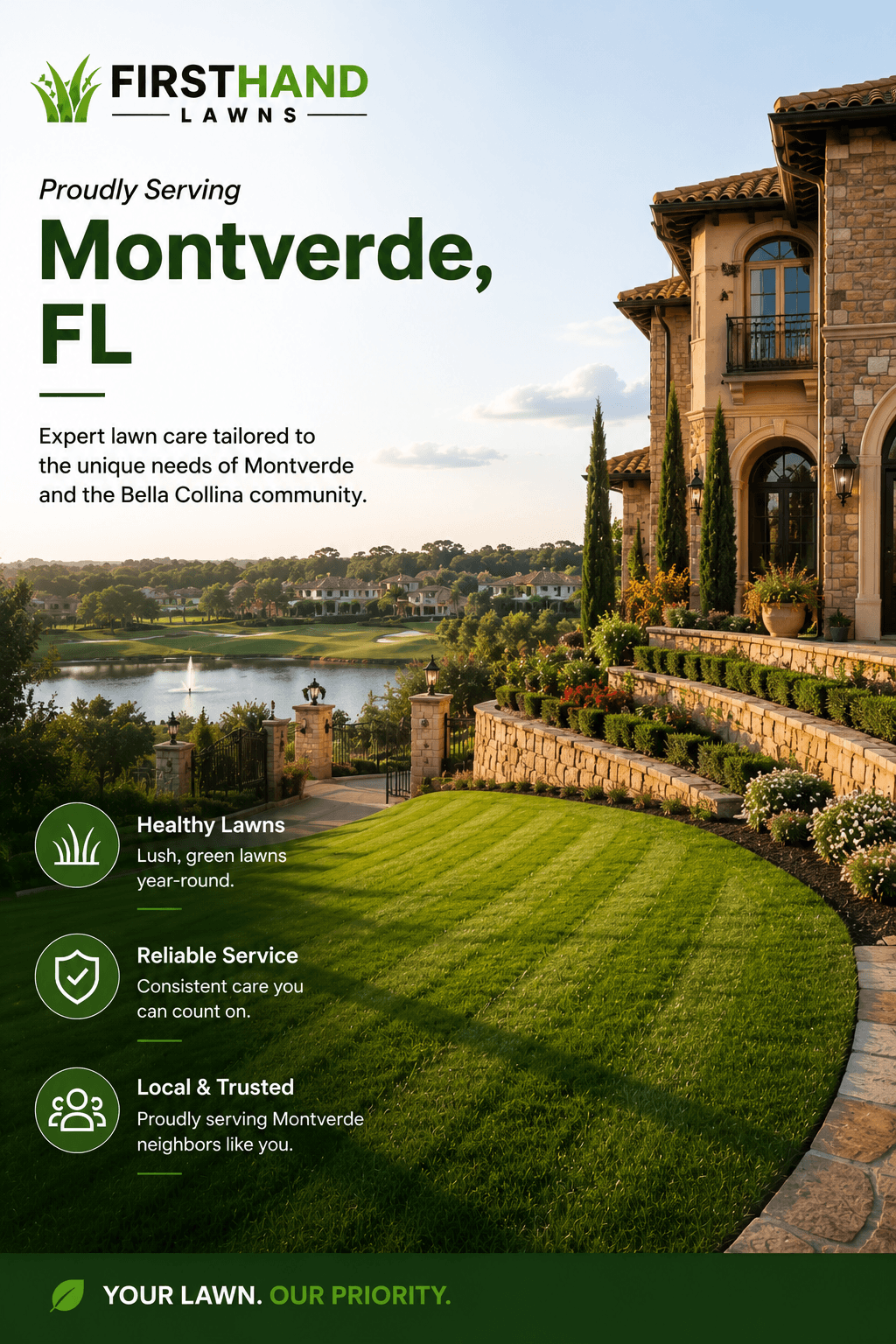 Firsthand Lawns proudly serving Montverde, FL